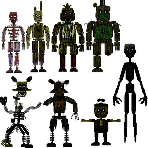 Fnaf3 Animatronics 8-bit by 133alexander on DeviantArt