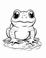 Cute Frog Coloring sketch template