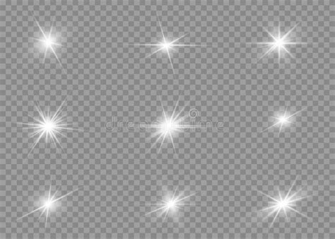 Glow Isolated White Transparent Light Effect Set, Lens Flare, Explosion, Glitter, Line, Sun ...