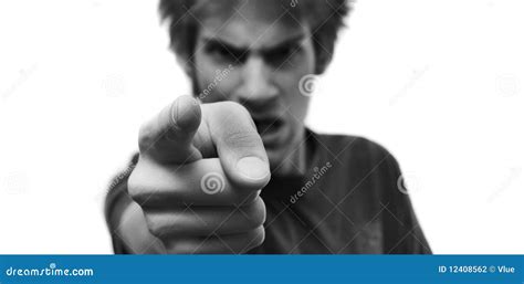 Angry Man Pointing The Finger At You Stock Photography - Image: 12408562