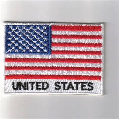 United states Embroidered patch with Name - country flag United-states patches / iron on badges ...