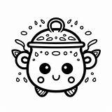 Cauldron Coloring Page For Download  sketch template