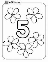 Free Printable Number Five Coloring Pages  ABCmouse sketch template