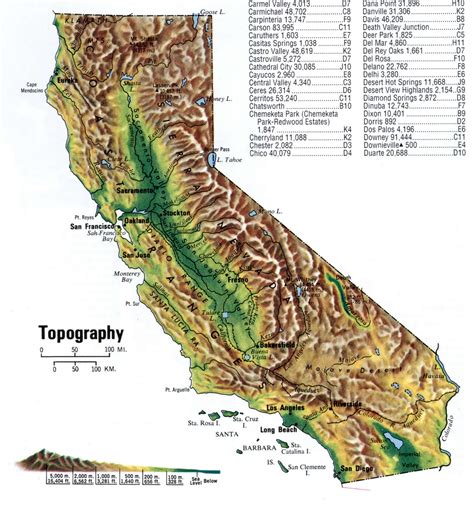 Topo Map California Topographic Maps Of California - Klipy - California ...