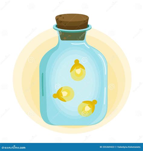 Firefly Jar. Isolated Vector Illustration Stock Vector - Illustration ...