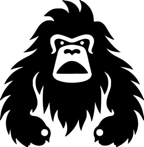 Bigfoot - Black and White Isolated Icon - Vector illustration 26707114 ...