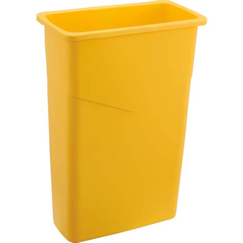 Global Industrial Slim Trash Can, 23 Gallon, Yellow - Walmart.com