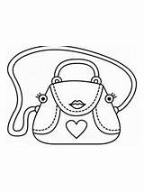 Handbag coloring Pages sketch template