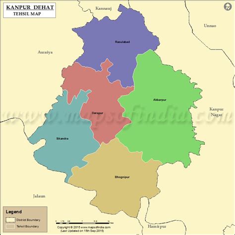 Kanpur Dehat Tehsil Map