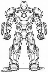 War machine Hulkbuster For coloring sketch template