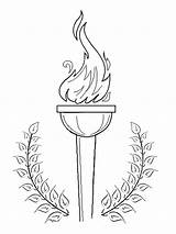 Torch coloring pages sketch template