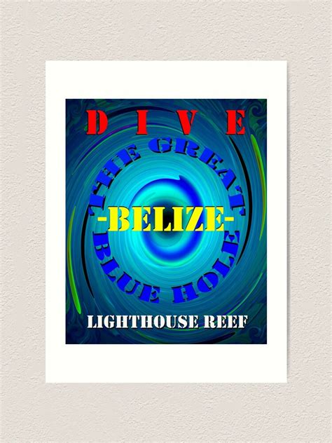 "The Great Blue Hole Belize work A" Art Print for Sale by dltphoto ...