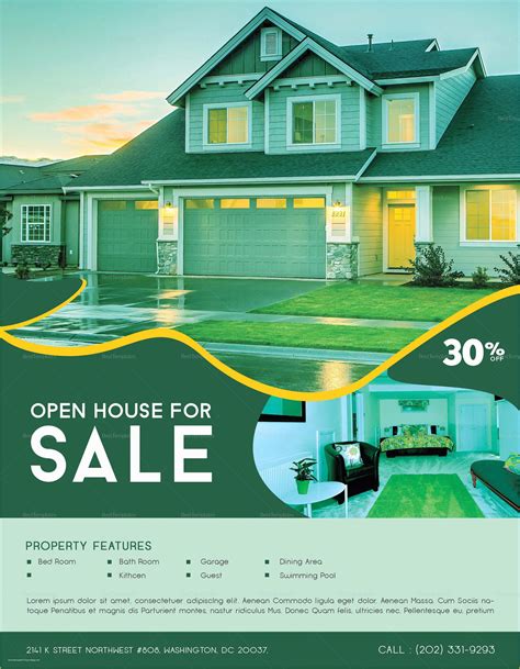 Free Open House Flyer Template Word Of Open House Sale Flyer Design Template In Word Psd ...
