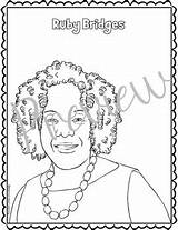 Ruby Bridges Black History Month Coloring Sheets And Bookmarks  TPT sketch template