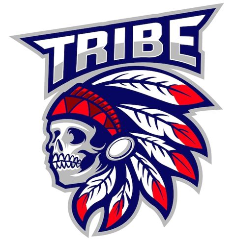 Premium Vector | Skull tribe indian mascot logo