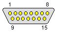 15 pin D-SUB female connector diagram and applications @ pinouts.ru