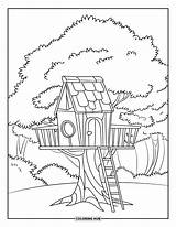 120  Treehouse Coloring Pages For Kids & Adults Free Printable PDFs sketch template