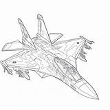 Fighter Jet Coloring Page sketch template