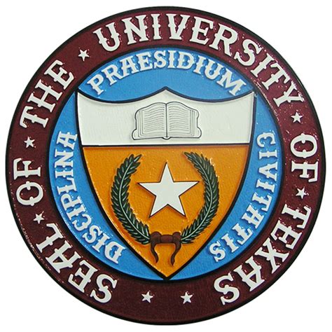 University of Texas seal wooden wall & podium plaques