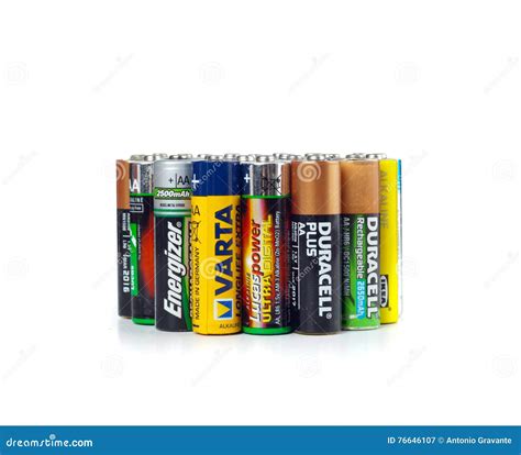 Different Types of Used Batteries Ready for Recycling Editorial ...