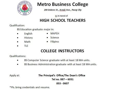 Metro Business College