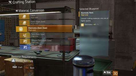 Electronics (Division Tech) Blueprint Crafting Blueprint Item · The Division Field Guide