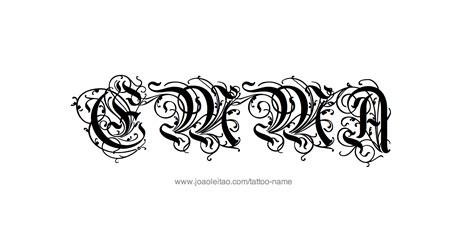 Emma Name Tattoo Designs | Name tattoo designs, Tattoo designs, Name ...