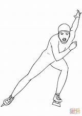 Speed Skating Coloring Pages sketch template