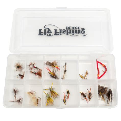 Trout Flies Assortment - 24 Flies for Trout Fly Fishing with Fly Box ...