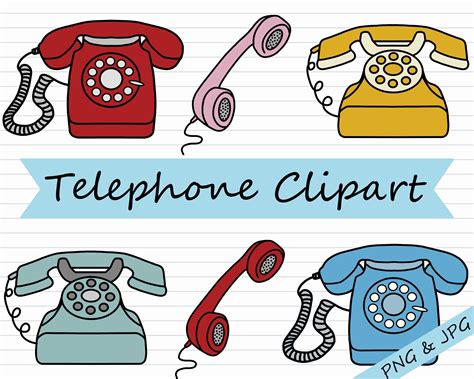 12 Retro Telephone Clipart Phone Downloadable Graphic Dial - Etsy UK ...