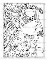 Detailed Fantasy Coloring Pages sketch template