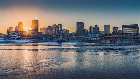 Free photo: Sunset In Montreal - Buildings, City, Lake - Free Download - Jooinn