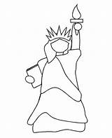 Statue Of Liberty Outline Coloring Page  Free Printable Pages sketch template