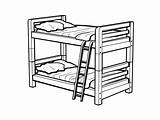 Cozy Bunk Bed Coloring Page  sketch template
