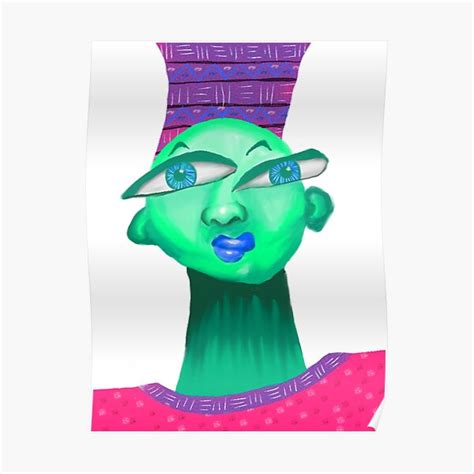 "Green Abstract African Queen" Poster for Sale by YesArtStudios | Redbubble