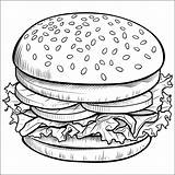 Premium Vector  Burger coloring Book page pages For sketch template