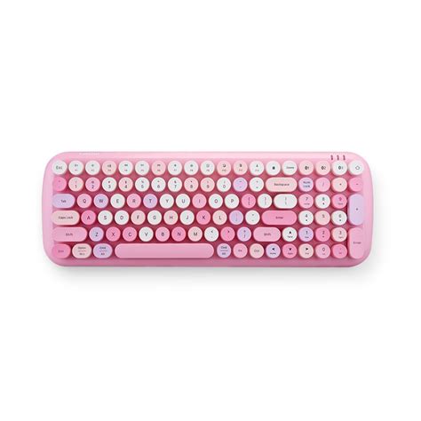 Mofii candy BT Wireless BT Keyboard Mixed Color 100 Key Circular Keycap Mini Portable Girls ...