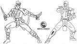 Sub Zero From Mortal Kombat Coloring Pages  sketch template