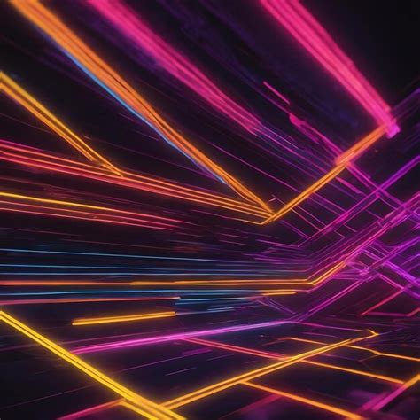 Premium Photo | Abstract directional neon lines geometric background