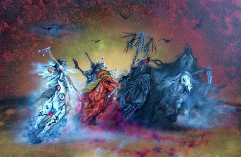 The Four Horsemen Painting by Mike Smith