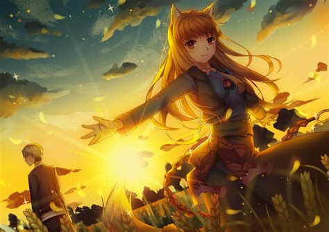 Spice and Wolf HD Wallpaper with Kraft Lawrence and Holo