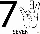 ASL Number Seven coloring Page  Free Printable Coloring Pages sketch template