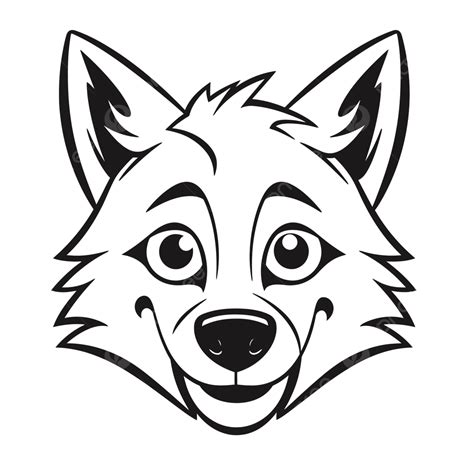 Black And White Cartoon Wolf Head Outline Sketch Drawing Vector, Wolf Clipart, Drawing Clipart ...