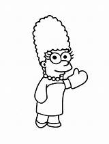 Simpson Marge Simpsons Coloring Pages Drawing Draw Printable Easy  sketch template