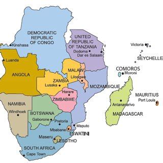 1: Showing current SADC member states. | Download Scientific Diagram