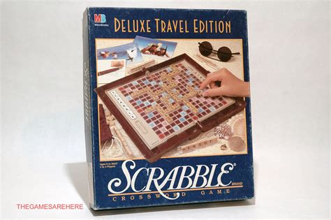 Scrabble Deluxe Travel Edition Milton Bradley 1990 COMPLETE