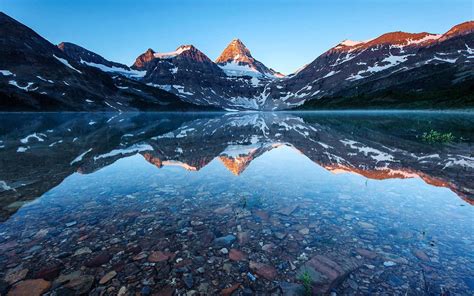 Mount Assiniboine Provincial Park Lake Magog Desktop Wallpaper Hd ...