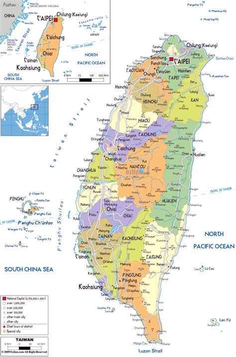 Maps of Taiwan | Detailed map of Taiwan in English | Tourist map of Taiwan | Road map of Taiwan ...