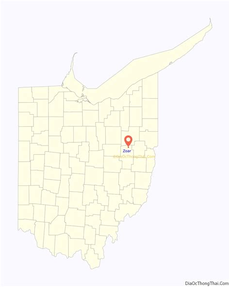 Map of Zoar village, Ohio - Thong Thai Real