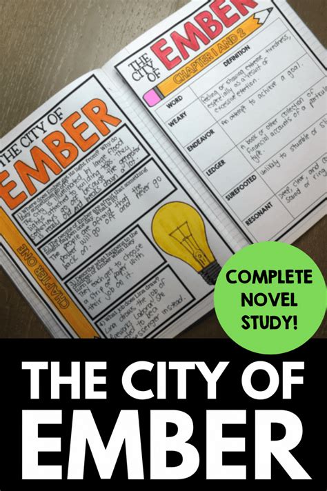 The City of Ember Novel Study - Reading Comprehension Questions and Activities | Novel study ...